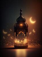 elegant estetisk ramadan bakgrund - ai genererad foto
