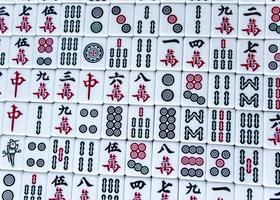 harbin, Kina - dec 30, 2018-mahjong är de gammal asiatisk styrelse spel. foto
