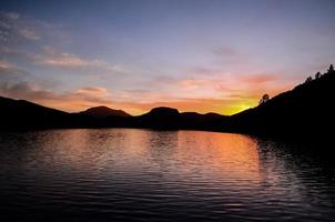 vacker utsikt över solnedgången foto