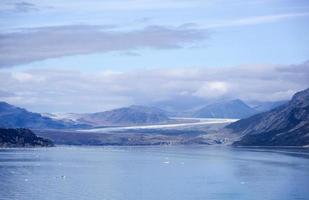 glaciär bukt nationell parkera gammal glaciär landskap foto