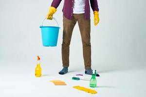 rengöringsmedel rengöring leveranser hushållsarbete livsstil service professionell foto