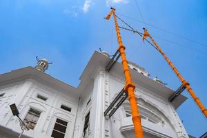 se av detaljer av arkitektur inuti gyllene tempel - harmandir sahib i amritsar, punjab, Indien, känd indisk sikh landmärke, gyllene tempel, de huvud fristad av sikher i amritsar, Indien foto