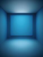 blå tömma studio rum, skapas med generativ ai foto