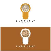 enkel platt fingeravtryck logotyp, för säkerhet, identifiering, märke, emblem, företag kort, digital, vektor foto