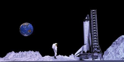 Plats astronaut vetenskap raket rymdfärd teknologi jord värld planet måne global rymdskepp galax universum shuttle uppdrag universum satellit blå trogen flyg- flygande fordon.3d framställa foto