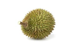 färsk grön Durian isolera på vit bakgrund foto