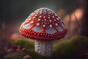 flyga agaric svamp som hjärtat foto