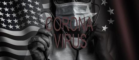 läkare bär skyddande mask. ny coronavirus 2019-ncov från Kina foto