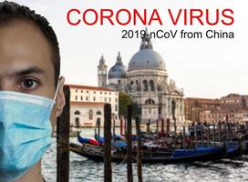 sjuk ung man känsla sjuk, bär skyddande mask mot Italien, coronavirus foto