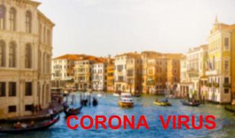 coronavirus 2019-nCoV, covid-19 i Italien. Venedig gondoler på san marco fyrkant, Venedig, Italien. foto