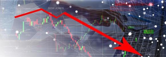 finansiell kris ekonomisk stock marknadsföra bank begrepp foto