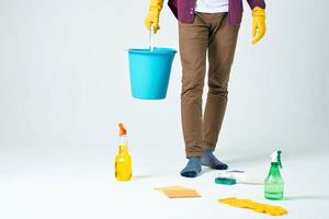 rengöringsmedel rengöring leveranser hushållsarbete livsstil service professionell foto