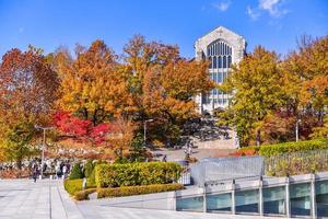 seoul, söder korea - nov 14, 2017-eha kvinnors universitet är en privat kvinnors universitet. den är för närvarande de världens största kvinna pedagogisk inleda. foto