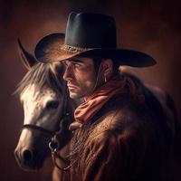 cowboy med deras häst bilder foto