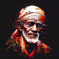 sai baba av shirdi hindu helgon foto