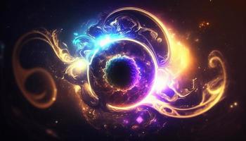 cancer zodiaken tecken magisk neon energi lysande generativ konst foto