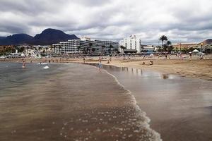 sommar landskap med strand och hav på de kanariefågel ö Spanien foto