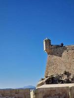 synpunkt slott av helgon barbara alicante stad se hisoania landmärke foto