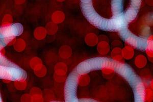 röd bokeh bakgrund färgrik ljus abstrakt för jul foto