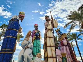 spaniens största nativity scen i alicante under de dag foto