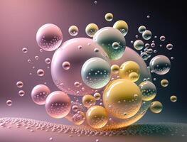 färgrik bollar dynamisk flytande former bakgrund skapas med generativ ai teknologi foto