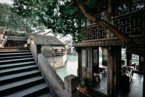 fascinerande sevärdheter av vatten städer i sydlig Kina foto