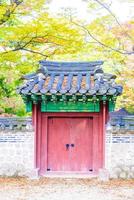 Changdeokgung palats i Seoul, Sydkorea foto