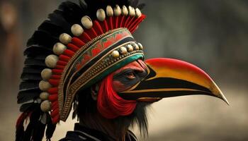 hornbill festival i Indien traditionell cutural bild generativ ai foto