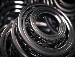 koncentrisk stål ringar former abstrakt geometrisk bakgrund skapas med generativ ai teknologi foto