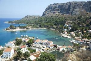 kastellorizo stad antenn se på kastellorizo ö foto