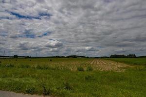 jordbruks landskap i polen på en sommar dag foto