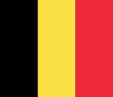 nationell flagga av Belgien. belgien flagga med original- Färg och andel. platt illustration. foto