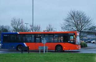 skön se av luton stad av England under molnig solnedgång. bild var fångad på 29 mars 2023 på Centrum av luton stad av Storbritannien. foto