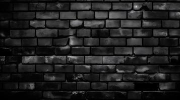 grov svart tegel vägg textur bakgrund foto