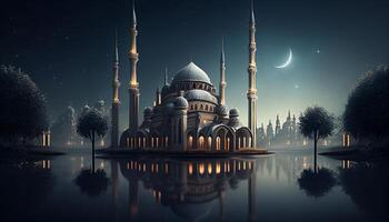 estetisk moské bakgrund genererad ai foto