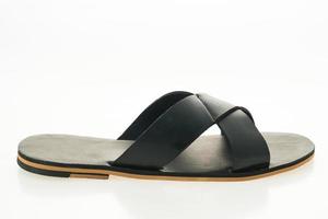 män läder sandal och flip flop skor foto