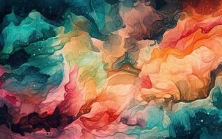 vattenfärg abstrakt bakgrund textur. generativ ai foto