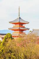 kiyomizu dera-templet i Kyoto, Japan foto