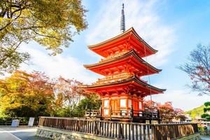 kiyomizu dera-templet i Kyoto, Japan foto