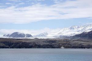 glaciär bukt nationell parkera gammal glaciär landskap foto