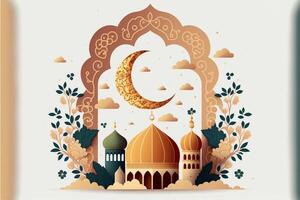 Lycklig ramadan mubarak eid mubarak ai genererad foto