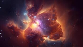 Plats nebulosa galax universum. ai genererad foto