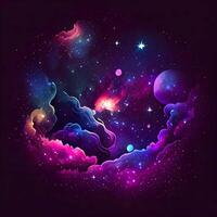 abstrakt Plats galax nebulosa - ai genererad foto