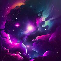 abstrakt Plats galax nebulosa - ai genererad foto