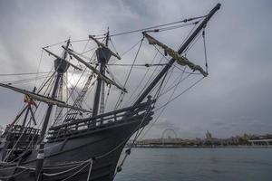 malaga är en hamn och havet stad belägen på de Sol strand på de medelhavs kust i de öst av de iberisk halvö. foto