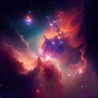 djup Plats nebulosa bakgrund - ai genererad foto