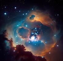 djup Plats nebulosa bakgrund - ai genererad foto