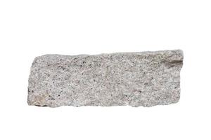 granit sten isolerat på vit bakgrund inkluderad klippning väg. foto