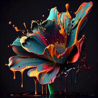 abstrakt blomma - ai genererad foto