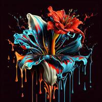 abstrakt blomma - ai genererad foto